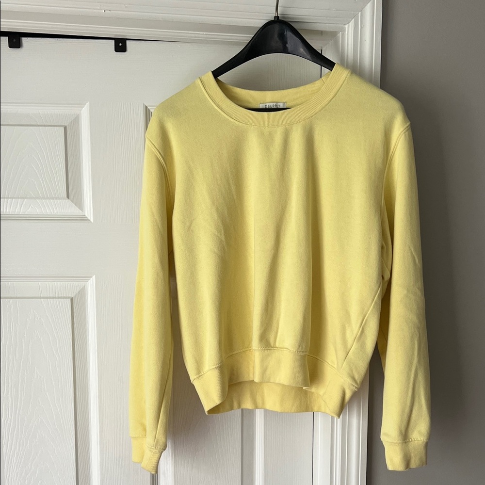 Z Supply Pale Yellow Crewneck Sweater